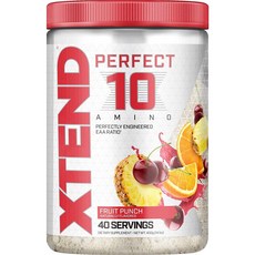 Scivation 싸이베이션 Xtend 엑스텐드 퍼펙트10 아미노 EAA 후르츠 펀치 40서빙, 400g(40서빙) 1개입