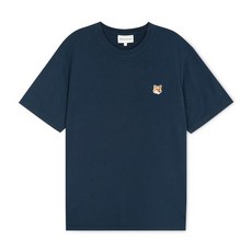 [메종키츠네] 24SS (LM00104KJ0008 INK BLUE) 남성 폭스헤드 반팔 티셔츠