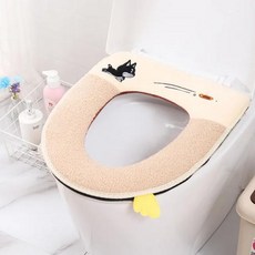 변기 커버 플러시 시트 모델 방수 범용 링 세척 지퍼 욕실 매트 장식, 6, 1개