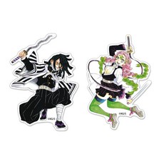 귀멸의 칼날 렌고쿠 쿄주로 명장면 디오라마 피규어 스티커, G + 기본 + 1개