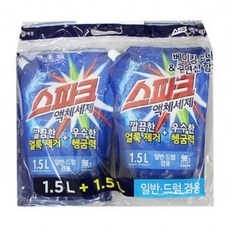 LPL379709 부산상사 스파크 액체세제 1.5L+1.5L 세제 액체세제 스파크 빨래 세탁 드럼세탁기세제 일반세탁기세제 드럼세탁기-TJ
