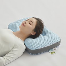 Allilio 메밀 베개 경추보호 수면 보조 메밀 껍질 베개 가정용 기숙사 베개, 1개, 블루