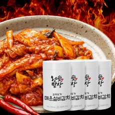 한울 왕애밥상 김치도가 매운 실비 김치, 4개, 500g