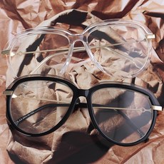 투명 원형뿔테 안경