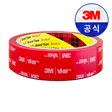 20mm X 1.5미터 3M VHB 투명 아크릴 폼 양면테이프, 1개, 단품
