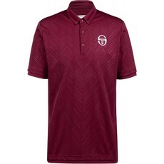 [M] 세르지오 타치니 남성 셰브론 폴로 셔츠 보르도/화이트 M
