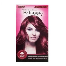 비해피칼라크림 4R 체리와인 새치머리 멋내기 염색약