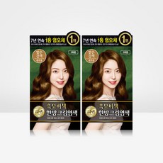 리엔 흑모비책 한방 크림 염색약 (밝은갈색) x 2개, 단품, 단품