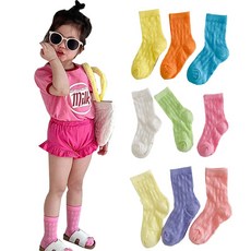 엠에스키즈 아동 달콤한 매쉬 중목양말 3족세트