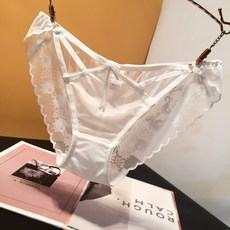 레이스 팬티 여 로우 펀칭 리본 삼각 JUMING