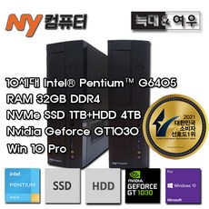 엔와이컴퓨터 10TH HC-N6405S-STTWG3+10PRO+주변기기(G6405/32GB/SSD1TB+4TB/GT1030/WIN10PRO) - g6405