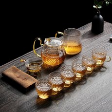 이효리 보이차 찻잔세트 다도차판 고급 다기세트 1, 용 비늘 차 세트 10 개입