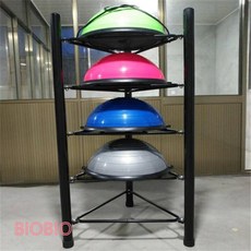 하프짐볼 랙 거치대 핼스장 전시대 보관 정리 반짐볼 보수, 블랙 .5 겹