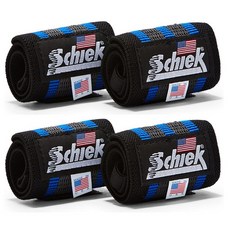 SCHIEK 1124 시크 쉬크 리스트랩 손목 보호대 헬스 스트랩, 2개, 블루