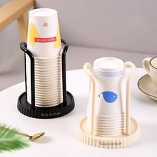 마벨인홈 스탠드 디스펜서 종이컵홀더 거치대 4개, 블랙2개+크림화이트2개, 1세트