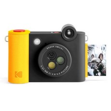 kODAK 코닥 스마일 플러스 인스턴트 프린트 카메라 스티커 사진기 (블랙), 1개