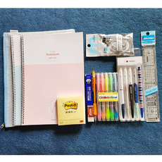 신학기 필수 준비물 문구 학용품 세트 초등 학교 중학교 입학 선물 단체 선물, 1세트