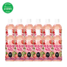웰그린 스위츠 복숭아녹차 제로 페트음료 500ml, 12개
