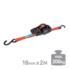 스타렉슨 오토매틱 자동바 SR-AUTO18 (18mmx2M) 화물바 스트랩 고정벨트, 1개