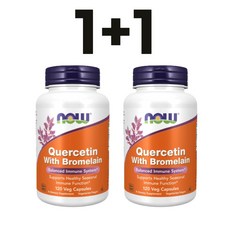 Now Foods 케르세틴 Quercetin Bromelain 120캡슐, 120정, 2개