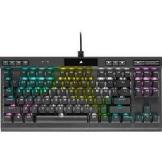 커세어 K70 RGB TKL 기계식 게이밍 유선 텐키리스 키보드, 블랙, RGP0071, 은축