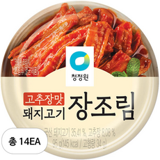 백앤 대상 청정원 고추장맛 돼지고기 장조림, 95g, 14개