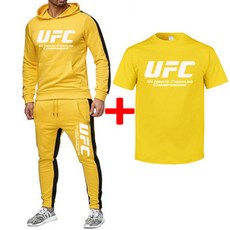 UFC 반팔 티셔츠 후드 긴팔 츄리닝바지 3종 트레이닝 세트 주짓수 격투기