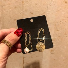 브릭체인귀걸이