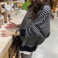 코코블랑 앨런 자가드니트