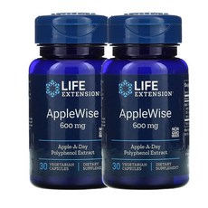 라이프익스텐션 Life Extension AppleWise 애플와이즈 600mg 30캡슐, 2팩