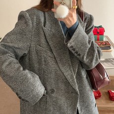 더플코트 헤링본코트 롱코트