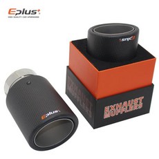 Akrapovic용 팁 머플러 노즐 자동차 범용 압착 배기 스테인리스 탄소 섬유 시스템 EPLUS 실버 머플러 무광 파이프, 1개