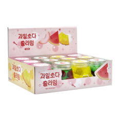 여름 과일소다 향기슬라임 12개 수박 복숭아 파인애플