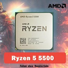 AMD Ryzen 5 5500 R5 5500 3.6 GHz 6 코어 12 스레드 CPU 프로세서 7NM L3 = 16M 100-000000457 소켓 AM4 팬 미포함 - 라이젠5500