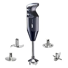 bamix 핸드 블렌더 세트 M350 MAXX(다기능 포함) 고기 및 야채 칼 거품기 스테인리스 스틸 구이 디스크 350와트 2단계 Made in Switzerland 레드/크롬, 검은색