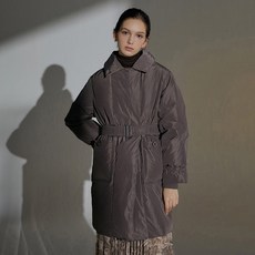 루시앙 벨티드 구스다운 롱코트