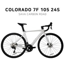 [사바코리아]COLORADO 콜로라도 7F 105 풀셋 24단 카본 로드자전거 유압디스크 시마노7120 100%완조립, 470, 화이트, 1개