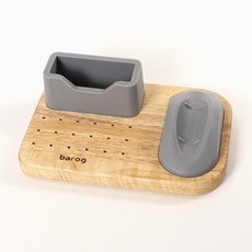 [더네일샵] 바로그 네일드릴 거치대 비트꽂이 우드그레이, 1개, 거치대 (추가)