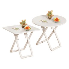 Frokom 프로콤 다용도 접이식 식탁 멀티 데스크 폴딩 테이블, 원형 4-6인용 80*74cm