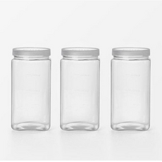JAJU 심플 냉장고 수납 사각 용기 880ml_3Pㅡ186239, 3개
