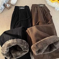 기모 겨울 남성 골덴 바지 빅사이즈 남자 팬츠 캐주얼 와이드 양털바지