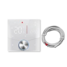 와이파이 스마트 히팅 노브 온도조절기 LCD 디스플레이 터치 스크린 온도 컨트롤러, 2) White Ectric, 1개