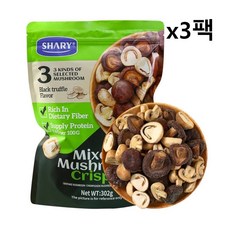 샘스클럽 콤비네이션 3종믹스 버섯칩 표고버섯 양송이버섯 풀버섯 블랙트러플맛 302g, 3개