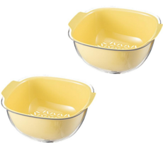 트레이드미물빠짐과일세척바구니6p믹스컬러