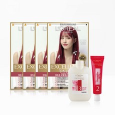 엑셀랑스 파리지앵 시크 염색약 4개 키트 증정, 7.45호 오렌지브라운X4개