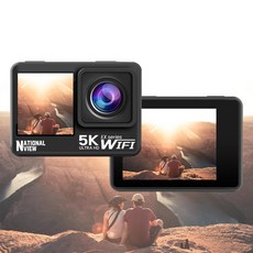 네셔널뷰 액션캠 EX-5Pro 블랙박스 자전거 스쿠터 브이로그 카메라 유튜브 촬영, EX-5Pro(128GB 메모리카드)