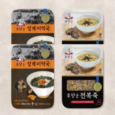 제주 부향순 성게미역국 200g X 2팩 + 전복죽 300g X 2팩 밀키트 제주맛집 직송, 250g, 4개