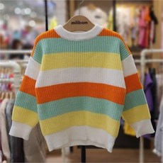 밀리밤 NC10 배색 스웨터 MLKA20S02