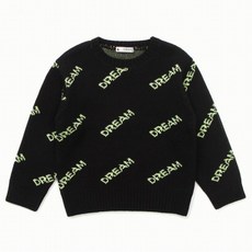 80D1930030BK 래핑차일드 레터링스웨터 80D1930030BK