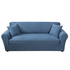 소파에 대 한 탄성 커버 거실에 현대 소파 스 판 덱 스트레치 코너 슬립 단면 1/2/3/4 좌석, [01] 1seater 90-140cm, [13] Grey blue